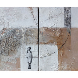 A Long Way Home  Mixed media on wood  20 x 40 cm  2019